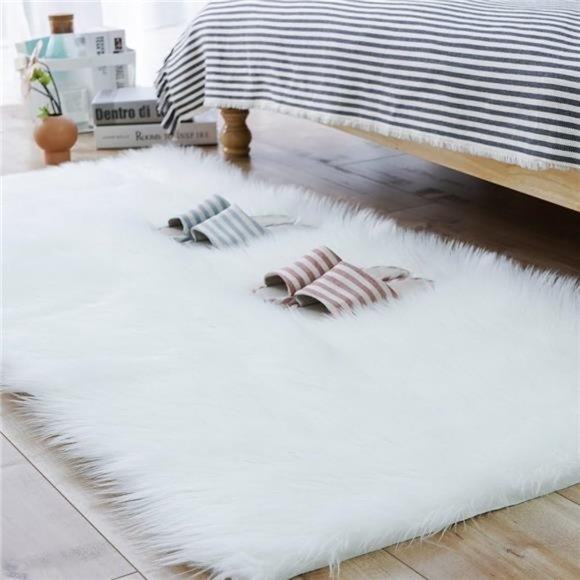Luxury Soft FauxSheepskin FurRugs for Bedside Floor Mat AreaRug Plush Sofa Cover - Picture 1 of 7